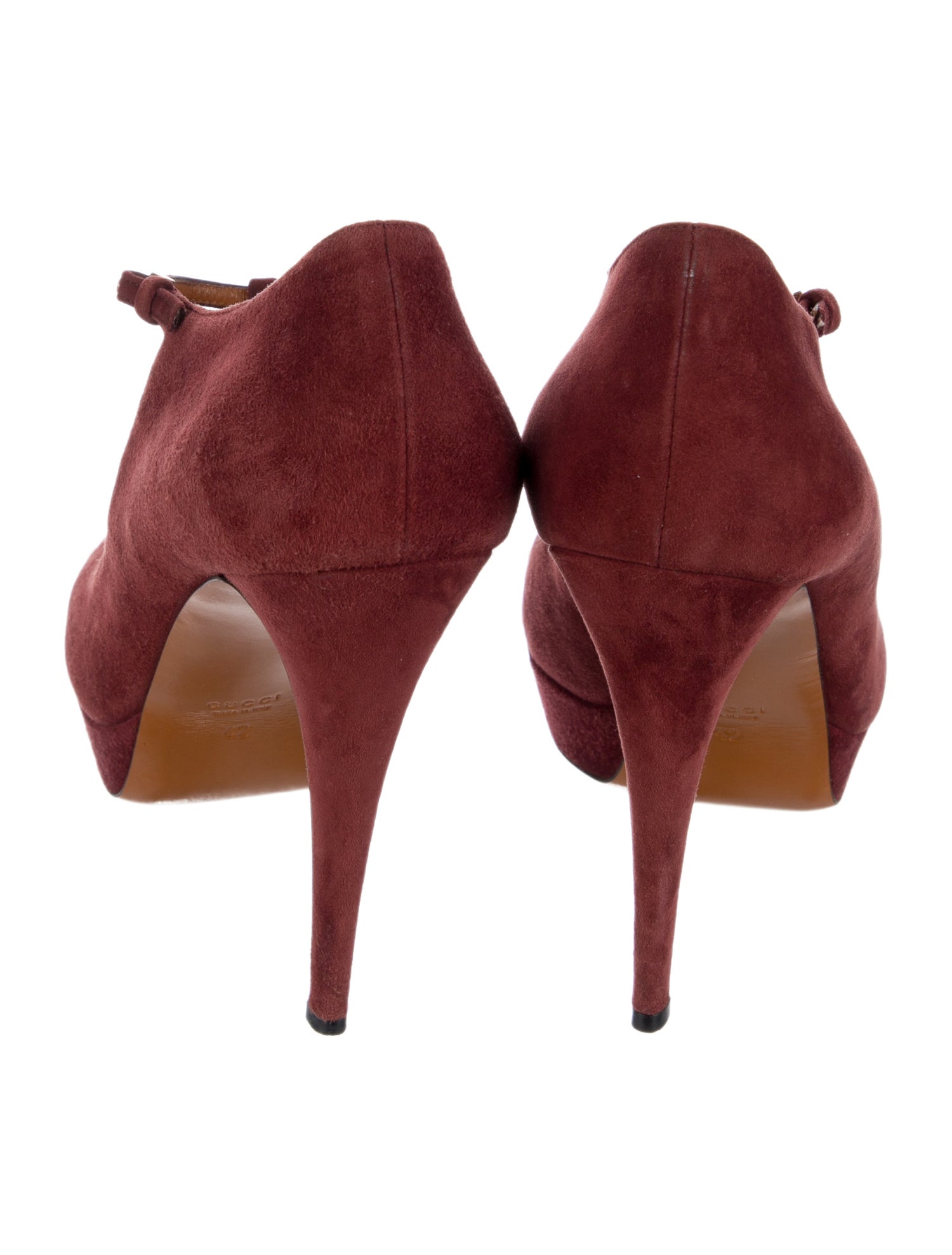 Gucci Suede T-Strap Pumps